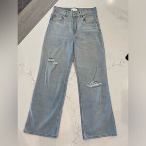 H&M High Waisted Light Blue Women's Wide Leg Jeans